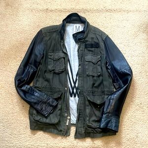 Light Weight Jacket With Leather Sleeves. - image 1